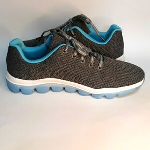 Shoes Size 8.5 Women's Avia Moonwalker Jogger Sneakers Grey & Teal Worn Onl…